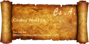 Csaby Abélia névjegykártya